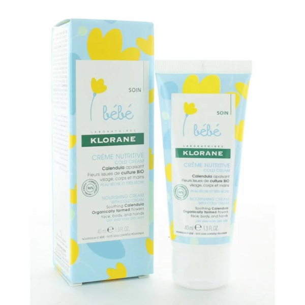 Klorane Bebe Crème NUTRITIVE au Cold Cream 40 ml