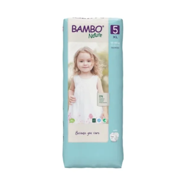 Couches Bambo Nature Taille 5 (12-18kg) 44 unités