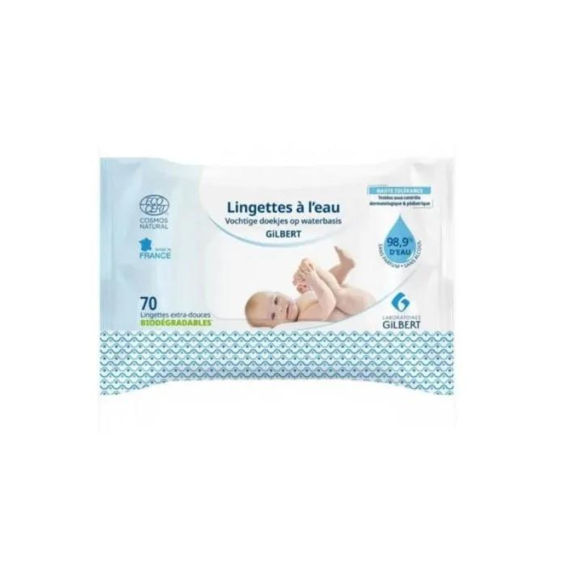 Lingettes Gilbert à l’eau – 70 unités