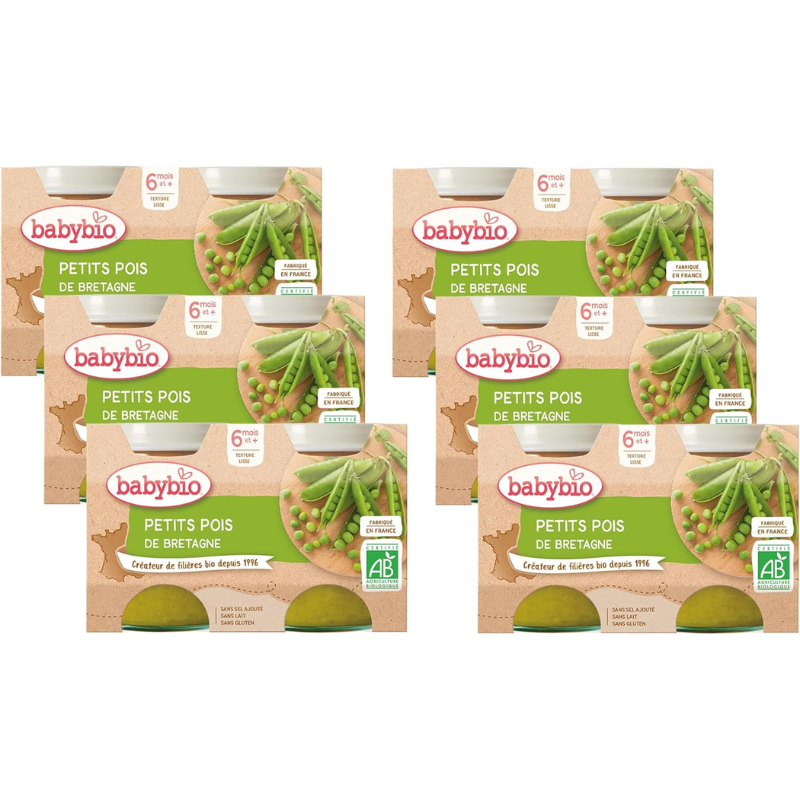 Petits pots de Petits pois 2x130g - Babybio