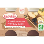 Petits pots sucrés de Pomme et Pruneau d'Agen 2x130g - Babybio