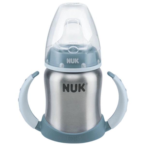 Tasse d’apprentissage en acier inoxydable 6mois+ Bleu - NUK