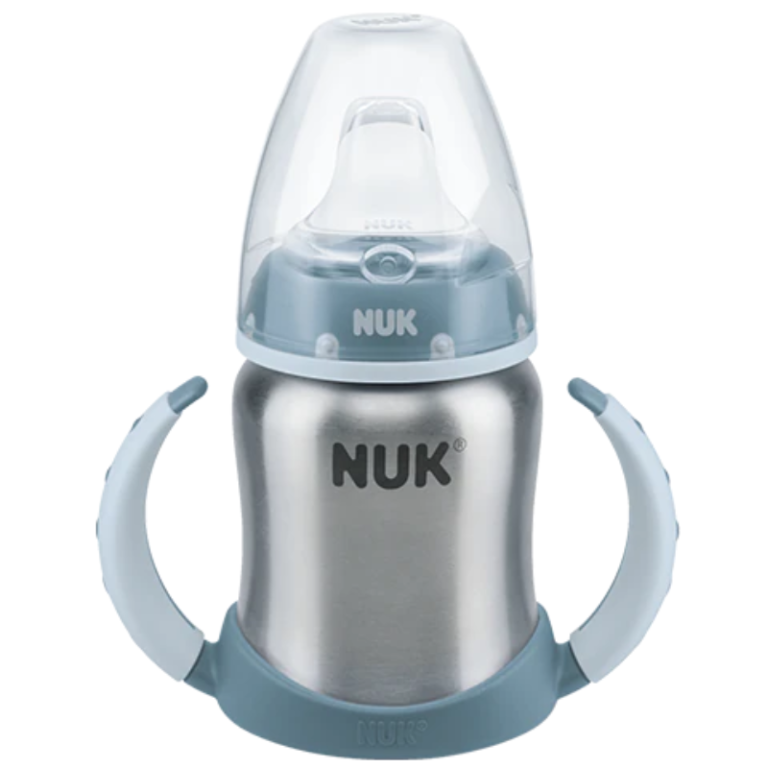 Tasse d’apprentissage en acier inoxydable 6mois+ Bleu - NUK