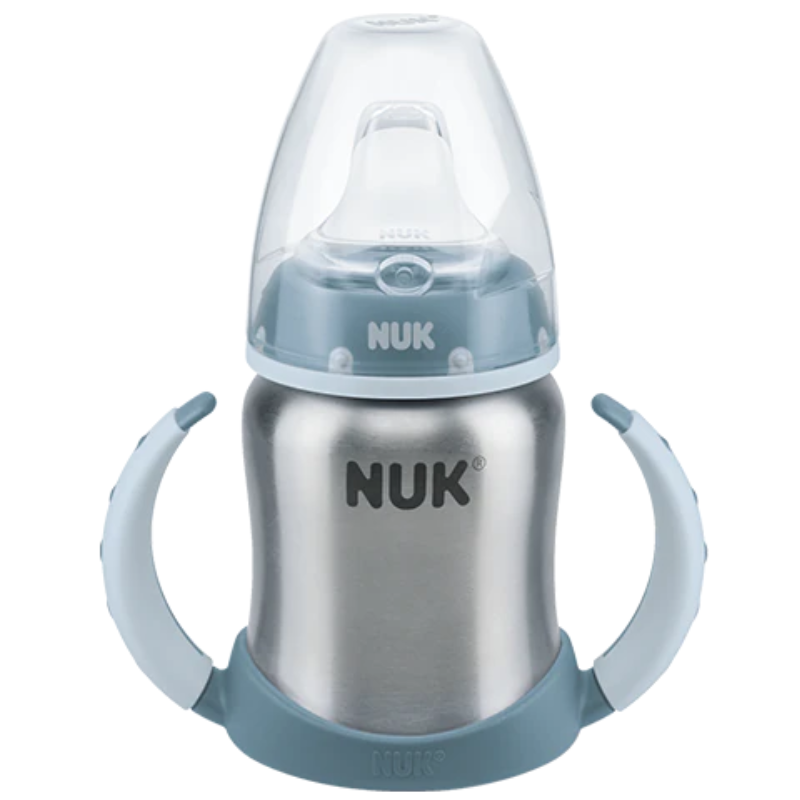 Tasse d’apprentissage en acier inoxydable 6mois+ Bleu - NUK