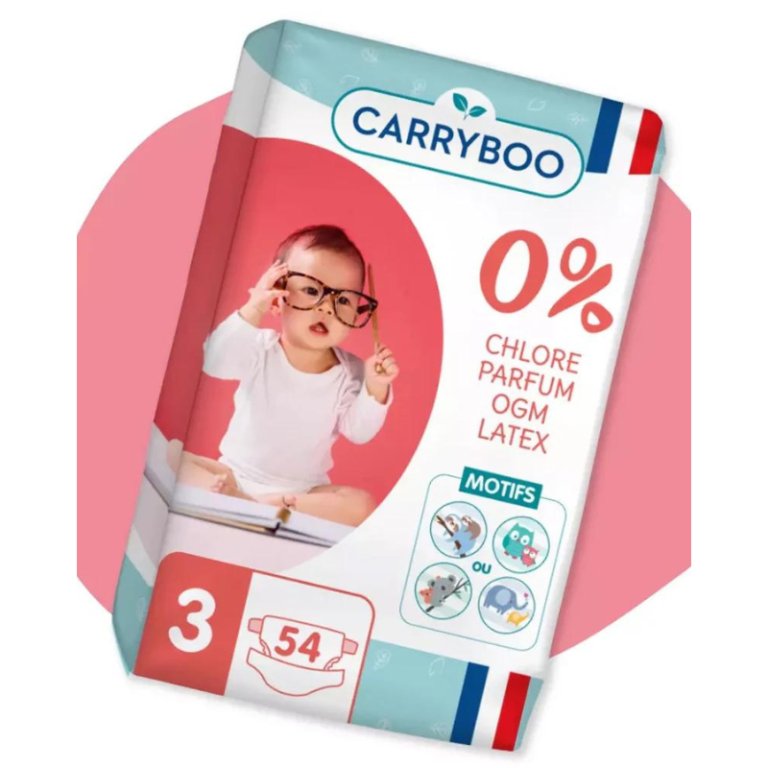 Carryboo Couches Écologiques Taille 3 (4-9kg) 54 unités