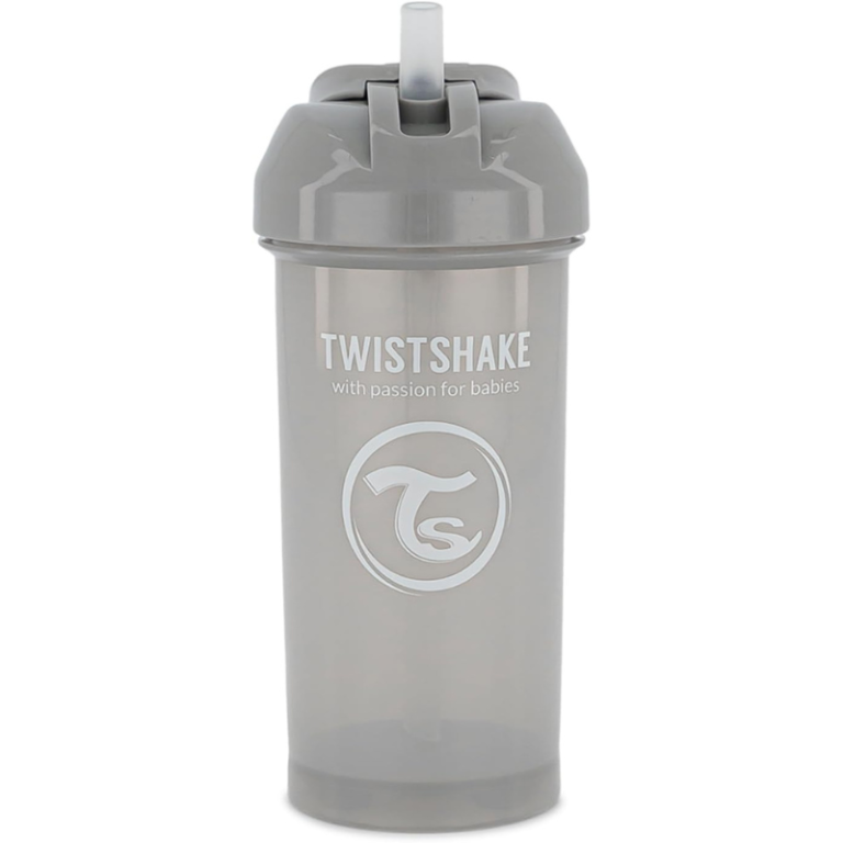 Gourde à Paille Twistshake 360ml - Gris