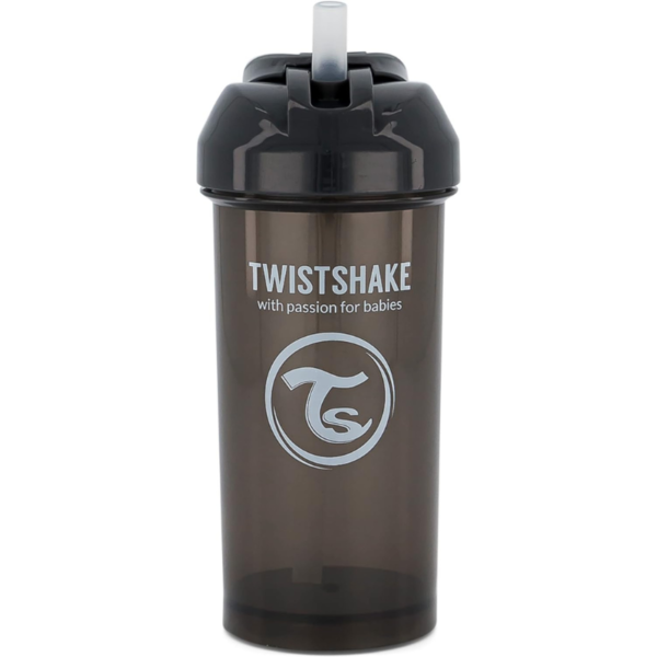 Gourde à Paille Twistshake 360ml - Noir