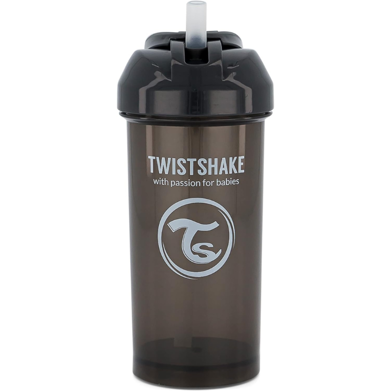 Gourde à Paille Twistshake 360ml - Noir