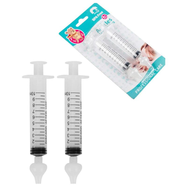 Lot de 2 Seringues Bébé pour Lavage Nasal